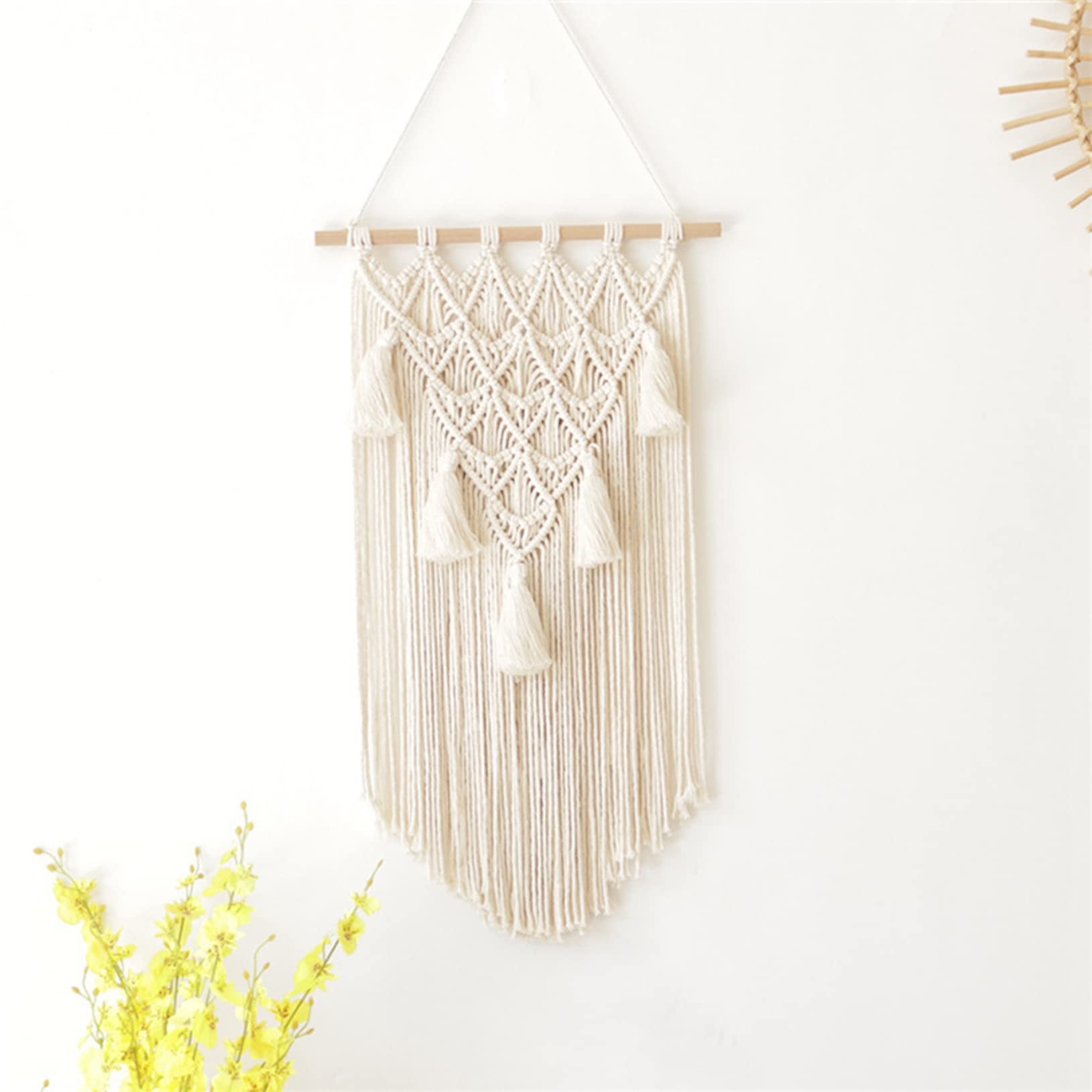 Amazon.co.jp: マクラメタペストリー 壁飾り タッセルタイプ  