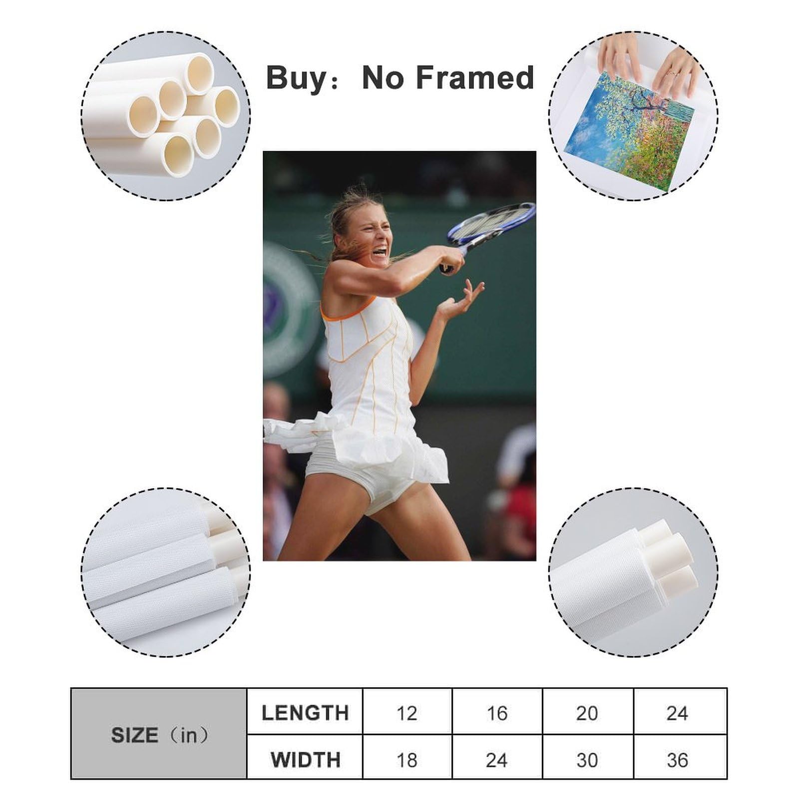 Amazon.co.jp: テニス選手マリア・シャラポワ キャンバスアート