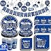 DAZONGE Graduation Decorations 2026 Blue, 265pcs Graduation Party Decorations 2026, Disposable Tableware Set for 50 Guests, Plates, Cups, Tablecloth with Congrats Grad Hanging Decor