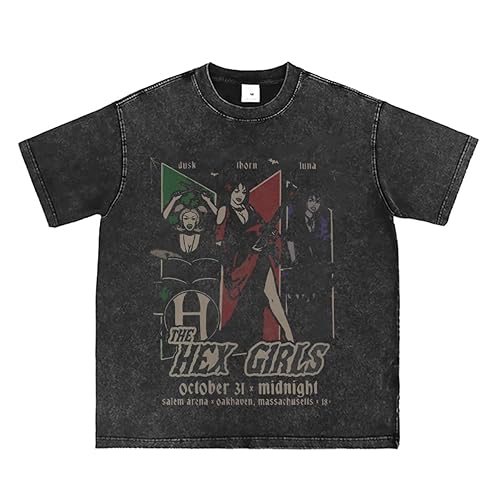Bellelement Retro The Hex Girls Inspired T-Shirt Goth Rock Music T-Shirt - Medium-Large - Black