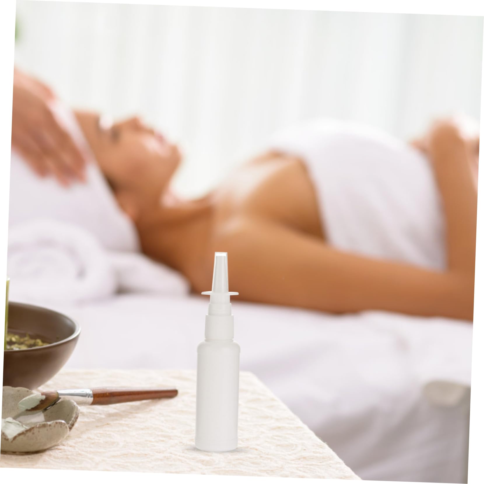 200 Stück Weiße 50ml Pe Sprühflaschen mit Schutzkappe
