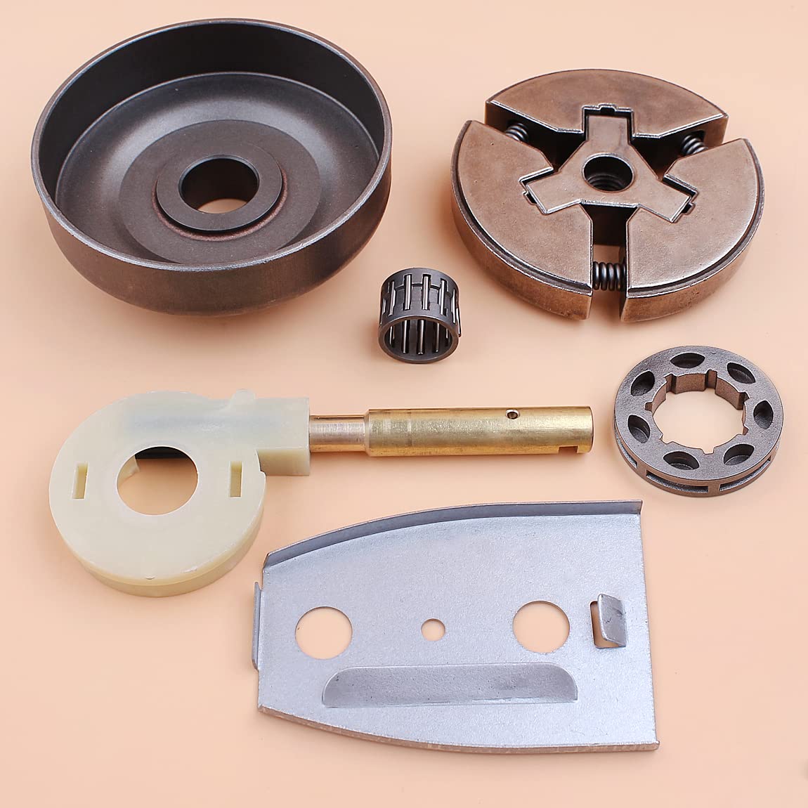 Bomba de Aceite for piñón llanta Tambor Embrague 3/8"-7T, Compatible con Motosierra 51 y 55. Repuesto