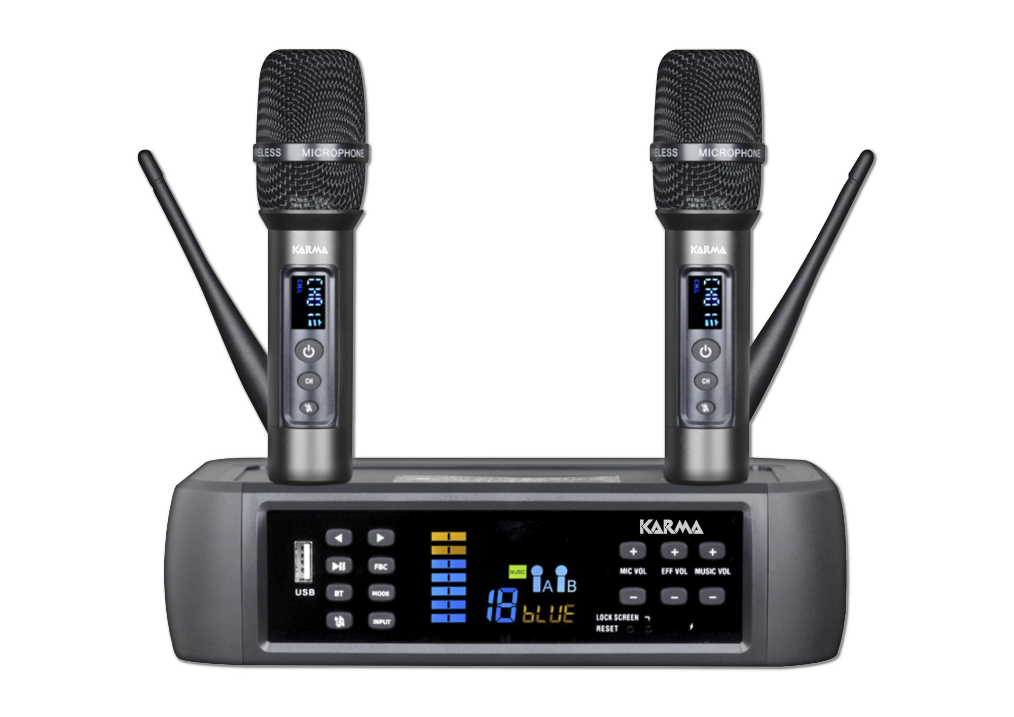 Base multimediale con doppio radiomicrofono