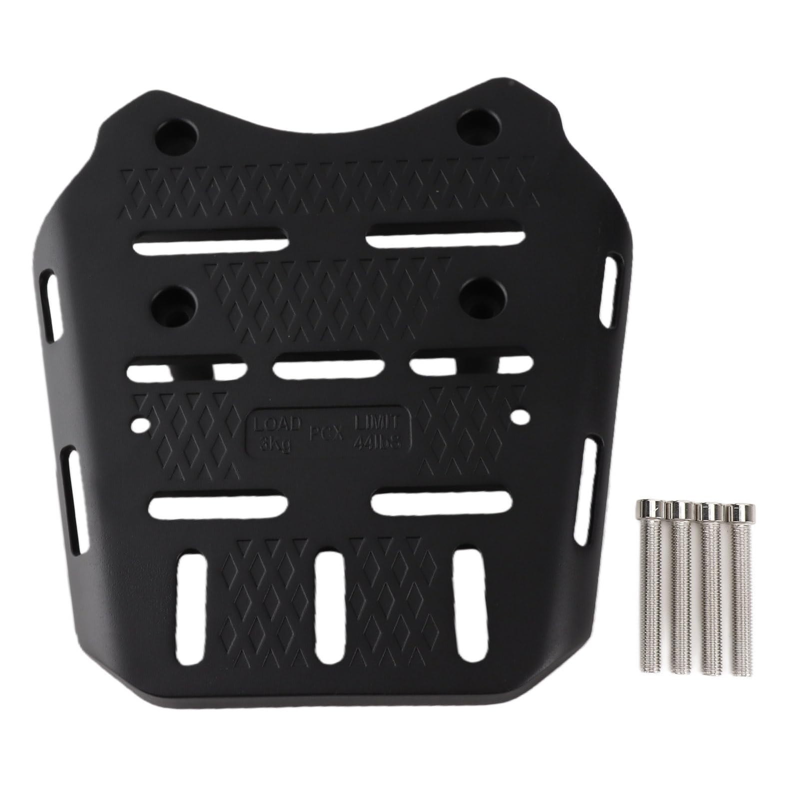 Porte-Bagages de Moto pour PCX 125 150 160 2014-2024, Alliage D'aluminium CNC pour PCX 125 150 160 2014-2024, étagère de Support de Bagages Arrière, Espace de Rangement (Black)