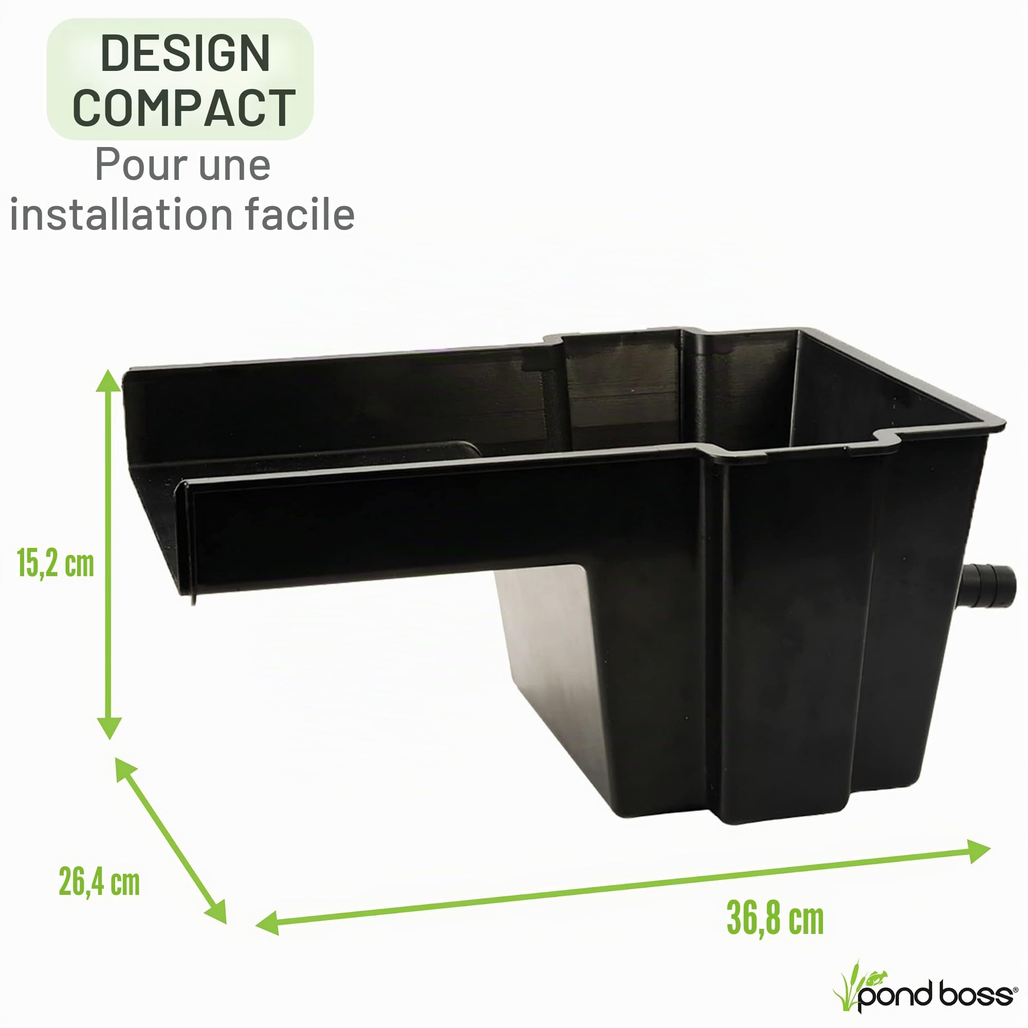 Pond Boss 52726 Waterfall Spillway Noir