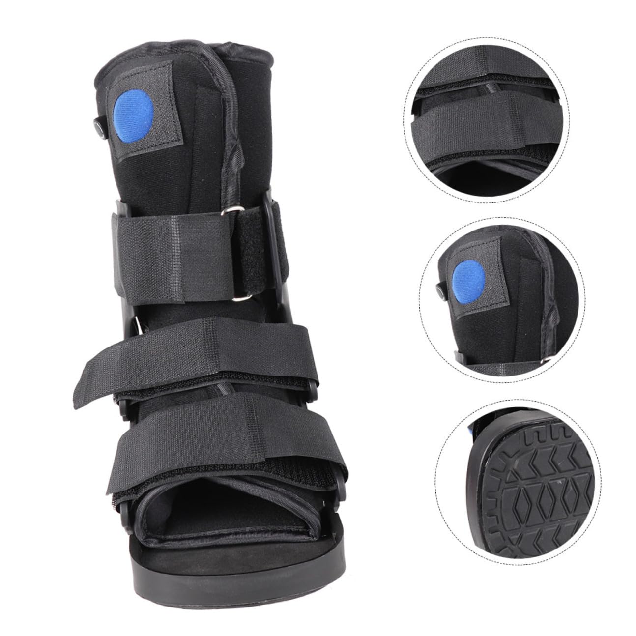 Foot Stabilizer Boot with Inflatable Cushion, Low-top Ankle Brace Support Shoe for Broken Foot, Post-surgery Medical Walking Boot for Adults