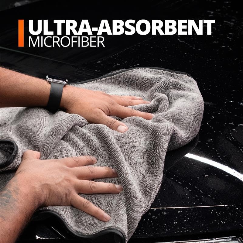 CERAKOTE Premium Microfiber Drying Towel (36" x 24") 1,200 GSM Material - Lint Free No Scratch Finish - One Pass Quick Drying Towel - Machine Washable