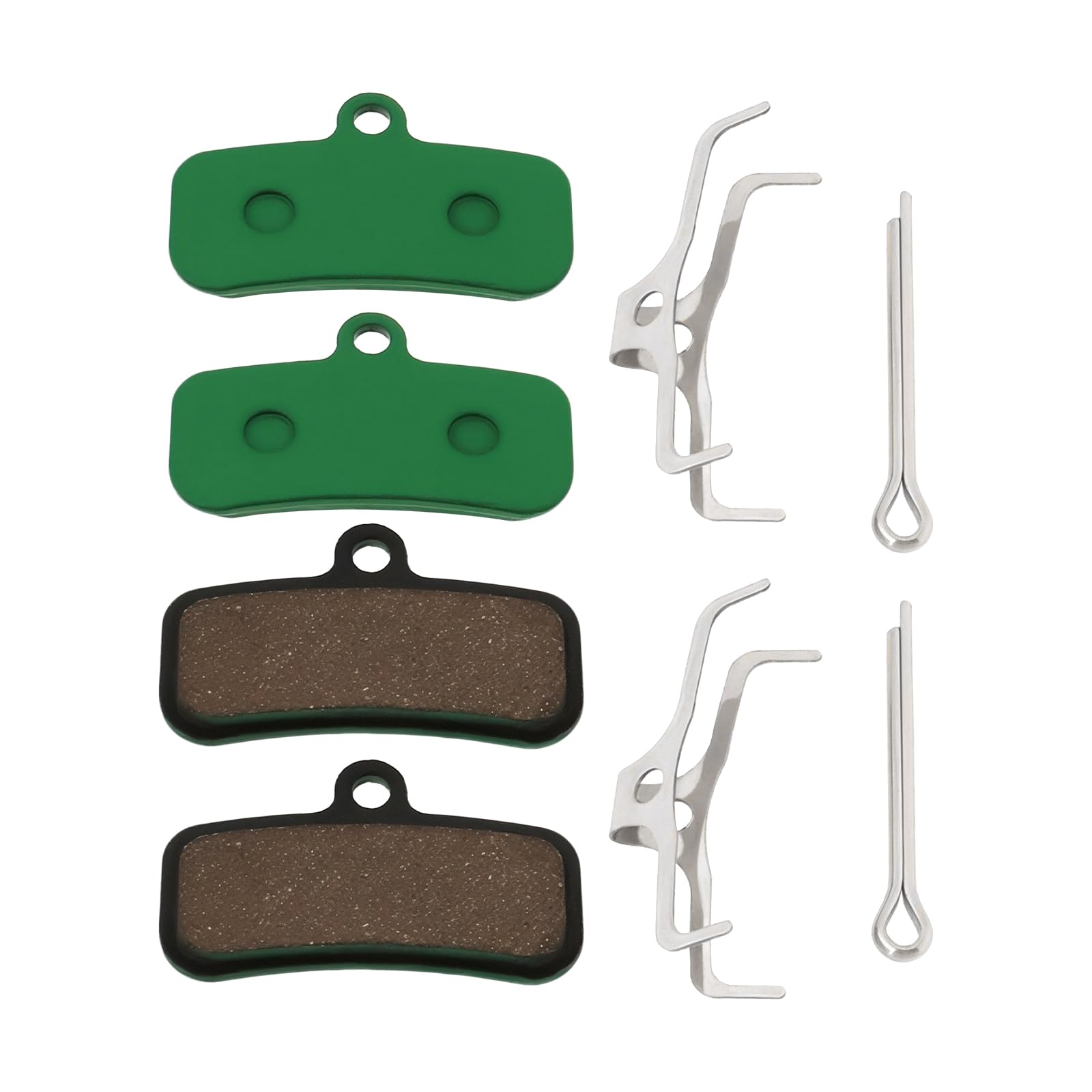 Be In Your Mind 2 Pairs Bicycle Disc Brake Pads Cycling Ceramic Brake Pads Replacement Part Compatible with Shimano Compatible with Tektro Dorado 4P HD-E72, Green