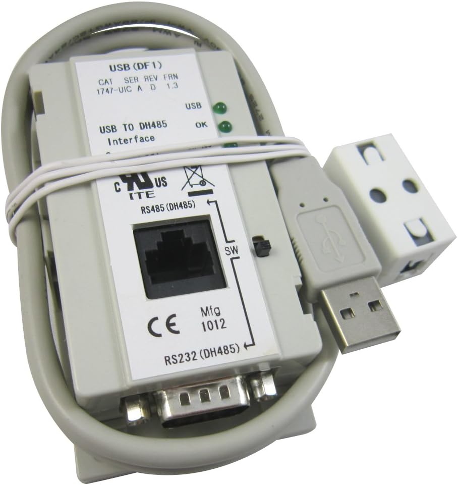 1747-UIC(V2.0) PLC Programming Cable Replace Allen Bradley 1747 UIC USB to DH485 RS485 RS232 Interface Converter
