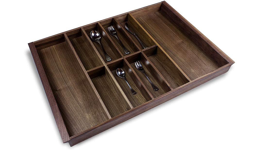 Besteckeinsatz NUSSBAUM 80er Schubl. B 720 x T 500 mm für IKEA Metod (ab 2015)
