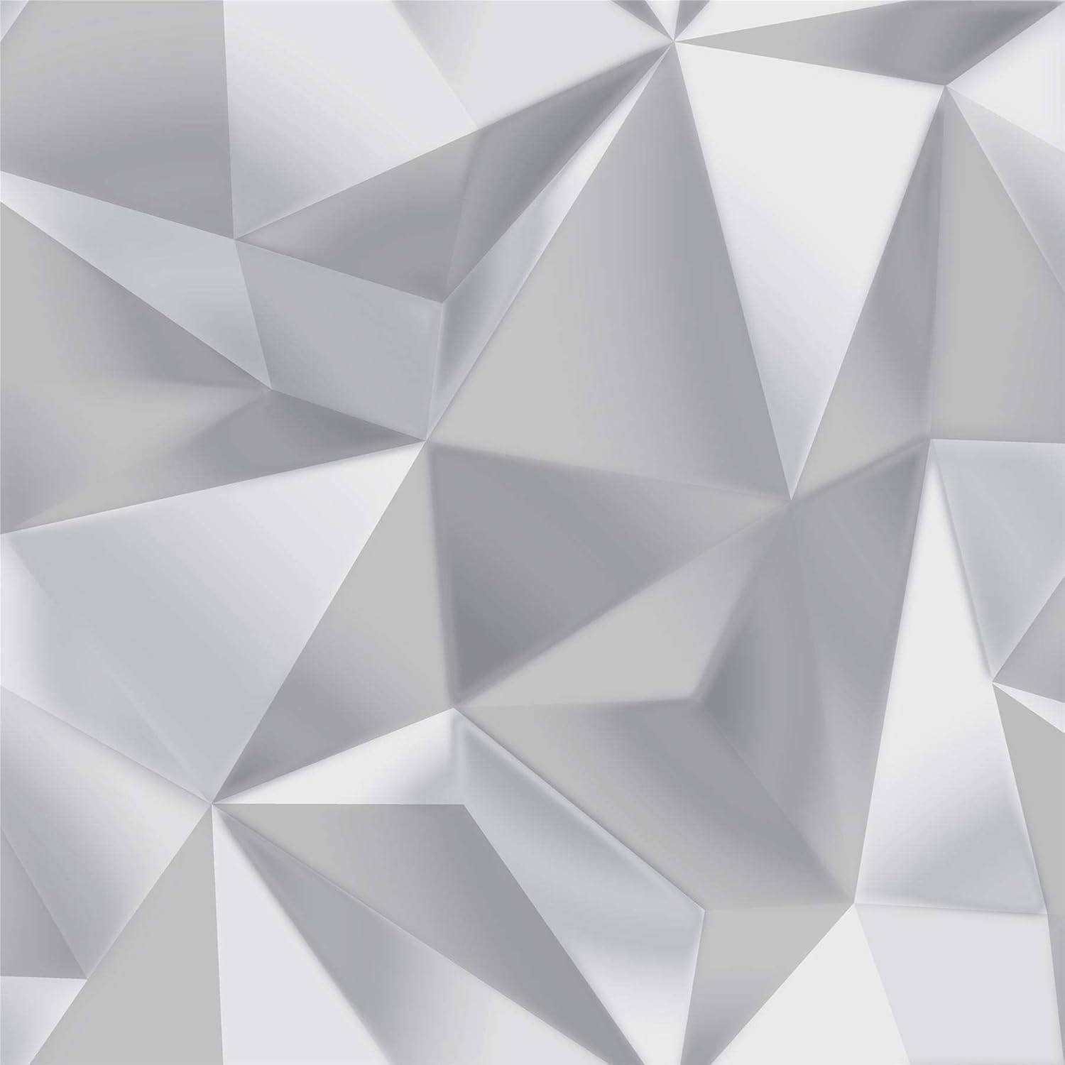 3D Effect Geometric apex Wallpaper Modern Spectrum Silver Grey Debona
