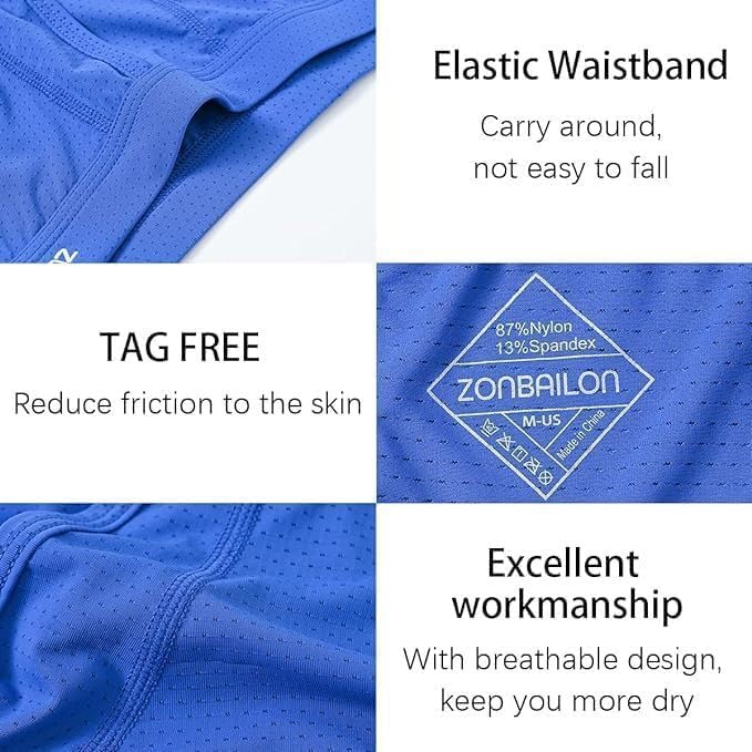 Men's Dual Pouch Underwear Breathable Comfort Elephant Trunk Bulge Enhancing Boxer Briefs - Image 5