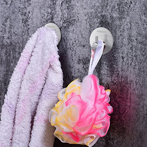 Aibesser, ganci per asciugamani, in acciaio inox