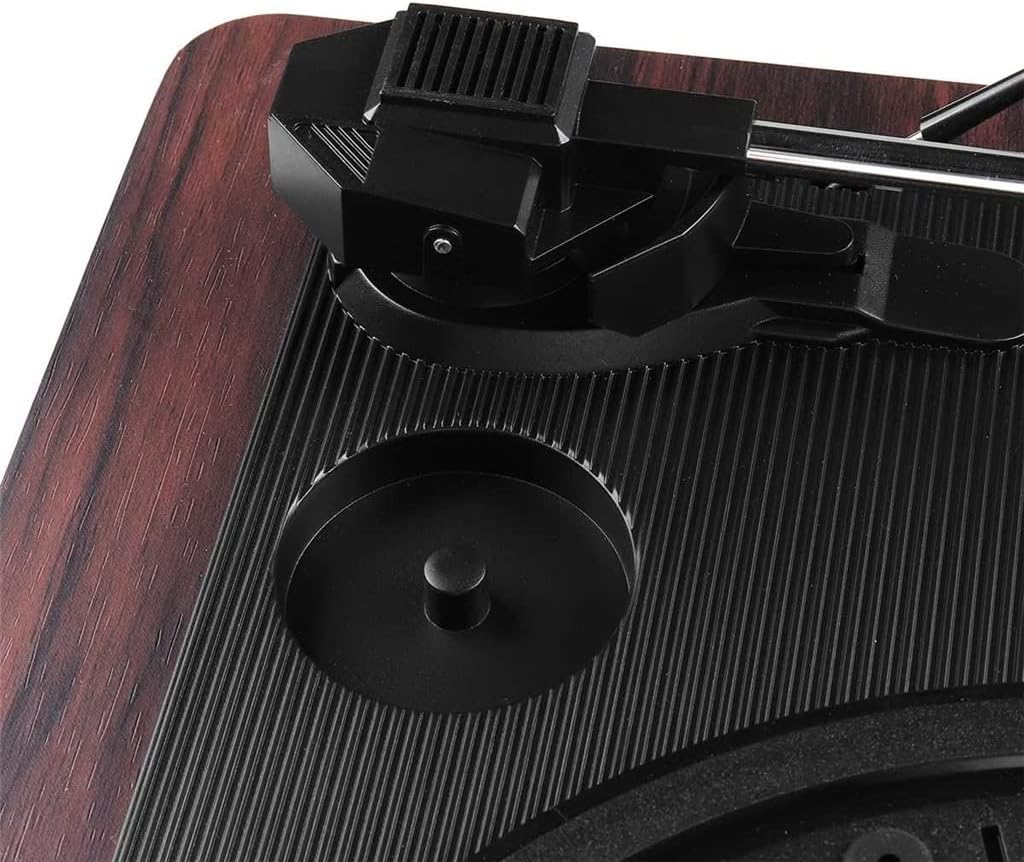 33 45 78 RPM LP Record Player Antique Gramophone Turntable Disc Vinyl Audio RCA R/L 3.5mm Output Out USB DC 5V Wood Color