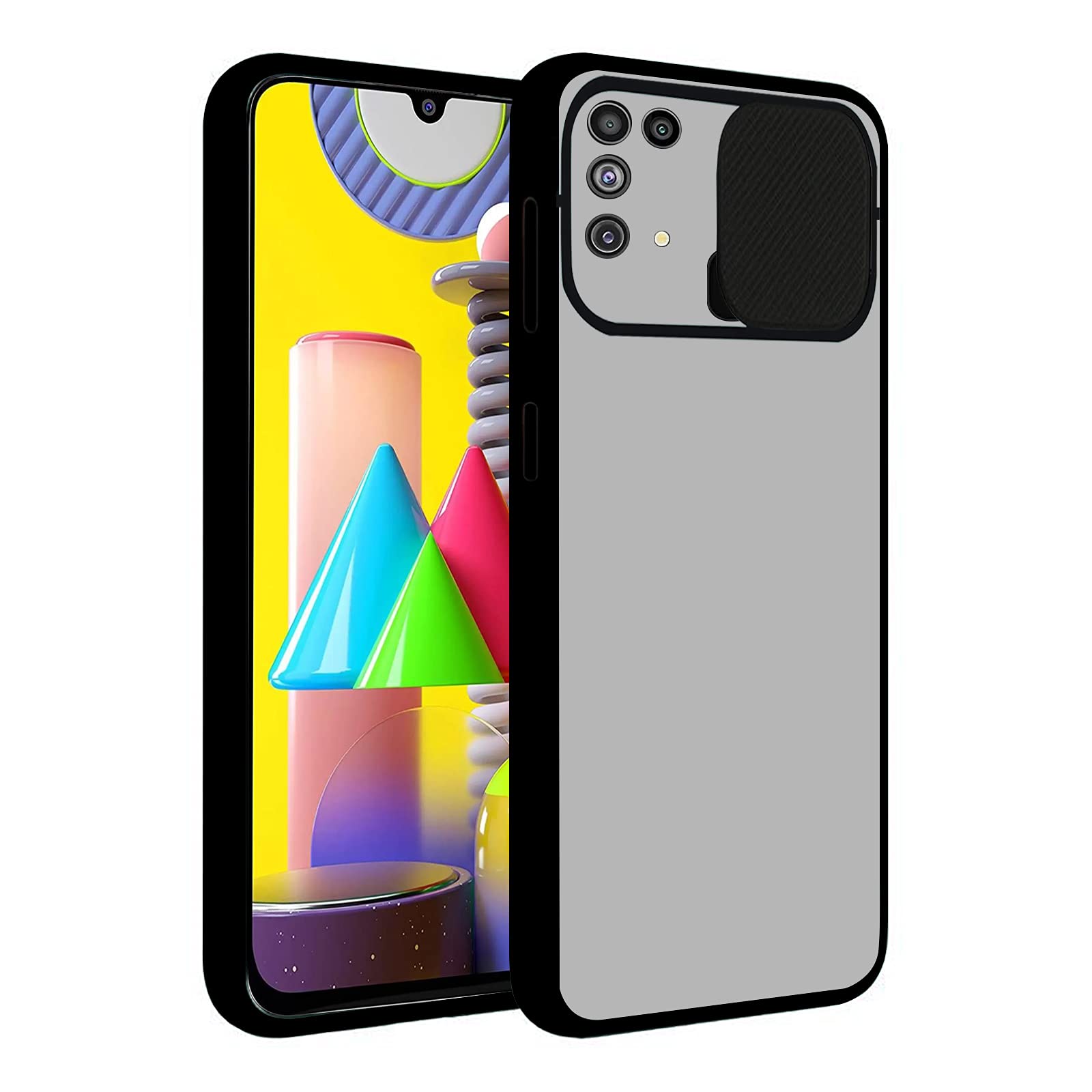 Amazon Brand - Solimo Mobile Back Cover Polycarbonate (SAM-M31-SLIDER-BLACK) Samsung Galaxy M31 - Black - 1 - Case (B097RQB1GS) Amazon Price History, Amazon Price Tracker