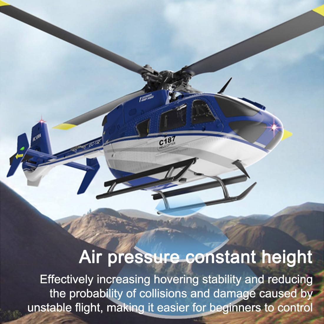 Amazon.com: C187 EC-135 RC Helicopter for Adults, 1:48 2.4G
