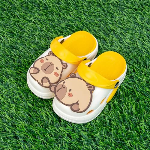 Image of Cute Capybara Slippers for Kids,Kids Girls Boys Clogs Garden Shoes,Funny Toddler Animal Slides Sandals,Water Shower Beach Pool Slippers Indoor Outdoor