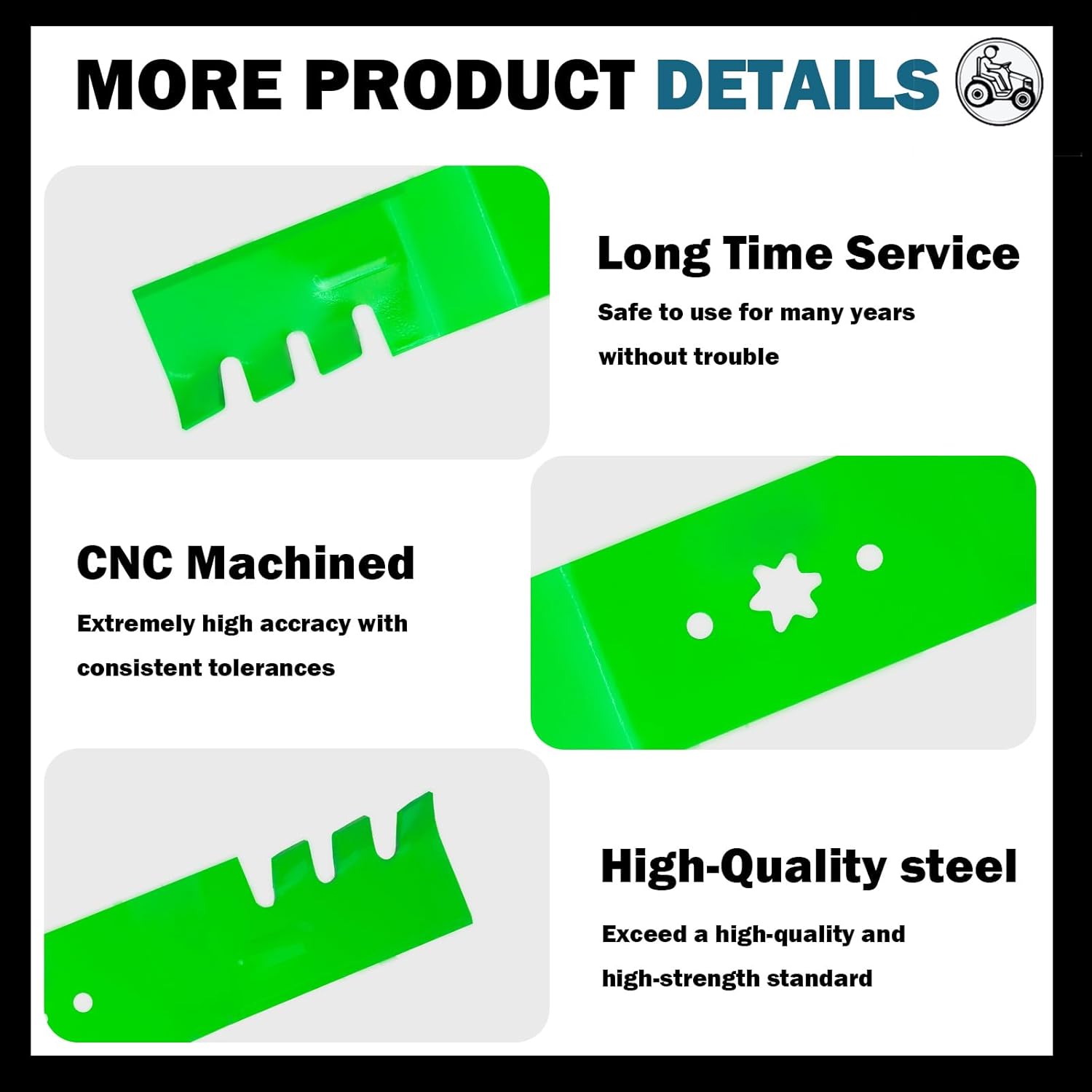 54'' Deck Mower Mulching Blade (942-0677 742-0677 942-0677 Toro 112-0931) Fits MTD Cub Cad et RZT S54 GT2300 GT1054 LGTX1054 LGT1054 Lawn Mower (3 PCS)