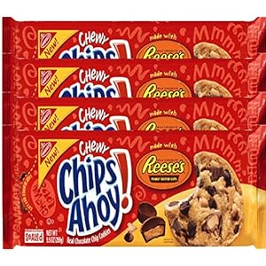 Nabisco Chewy Chips Ahoy Cookies Reese’s Peanut Butter Cup 9.5 oz (4)
