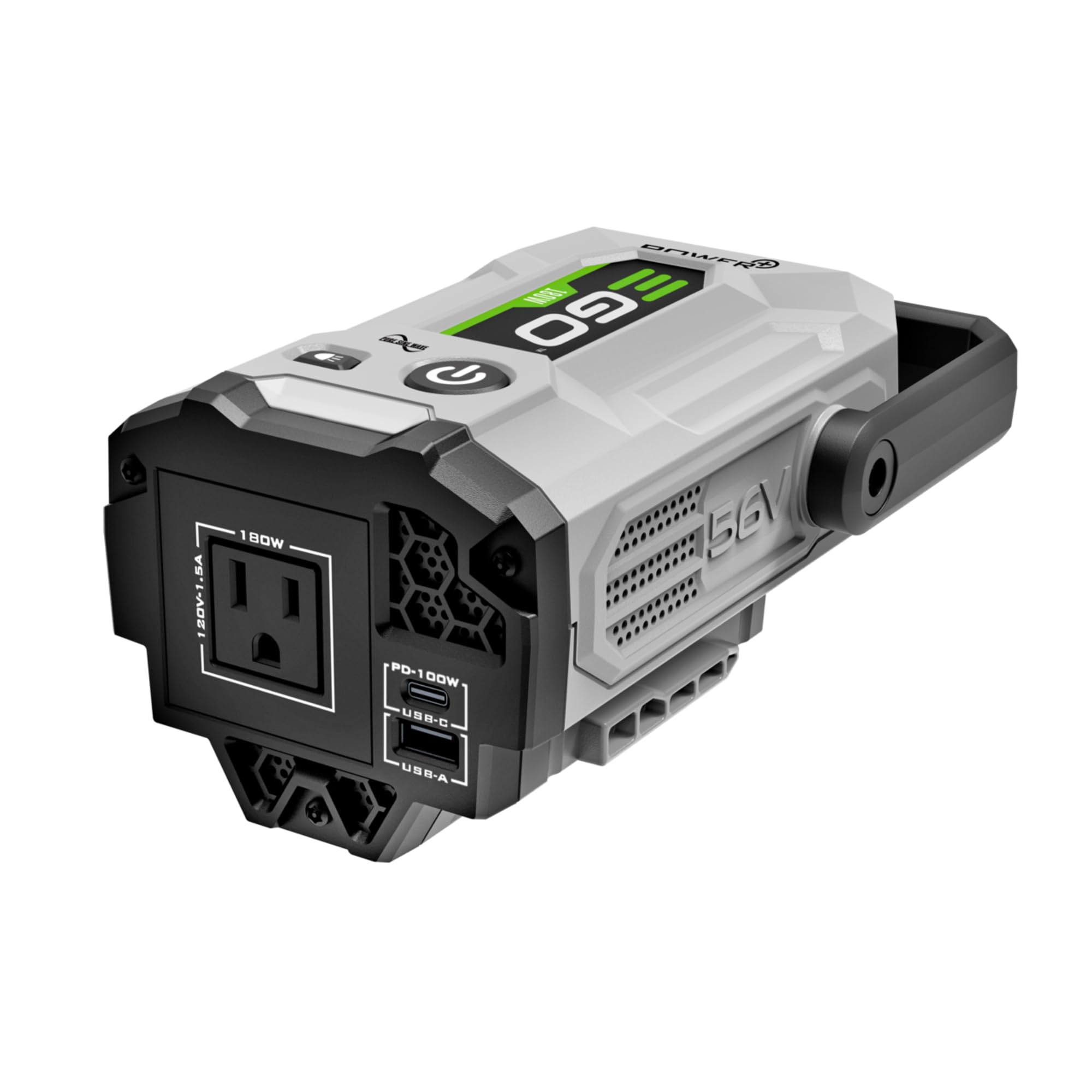 EGO Power+ PAD1800 Nexus Escape 180W Inverter with Pure Sine Wave, USB A/C Included, Battery and Charger Not Included