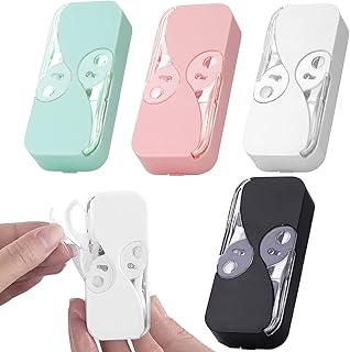 4 Pack Portable Floss Dispenser, Dental Floss Picks Dispenser Dental Floss Portable Case with 12 Pcs Dental Floss, Upgrade Automatic Floss Organizer for Family Hotel Travel (4 pcs)
