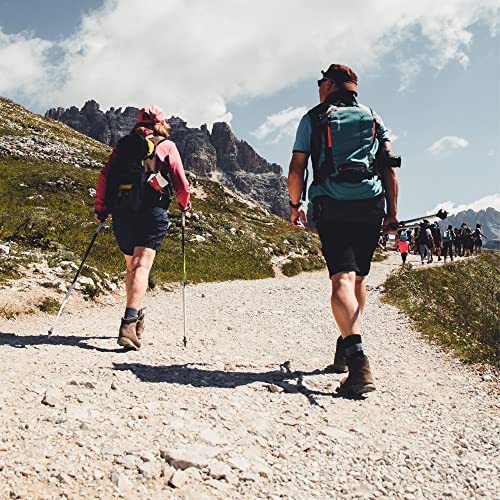 POWRX Wanderstöcke 69-136cm | Trekkingstöcke Aluminium Stöcke mit Anti-Shock Dämpfung I Teleskop...