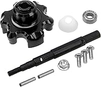 Vista 1 de ShareGoo - Soporte de carcasa de transmisión de aleación de aluminio con eje de transmisión, pieza de actualización #7793 compatible con Traxxas 1/5