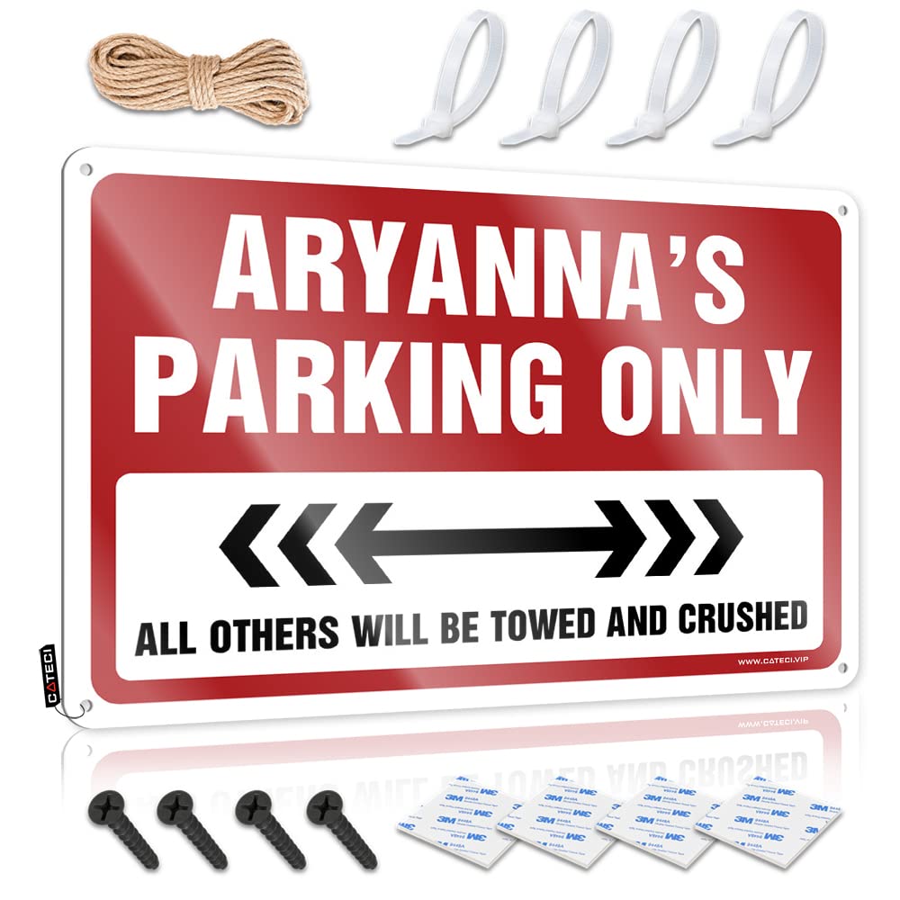 KRAZMURONGD Bar Rules Sign Aryanna'S Parking Only Tin Sign In Home Bar Signs Tin Signs For Bar(30X40CM)