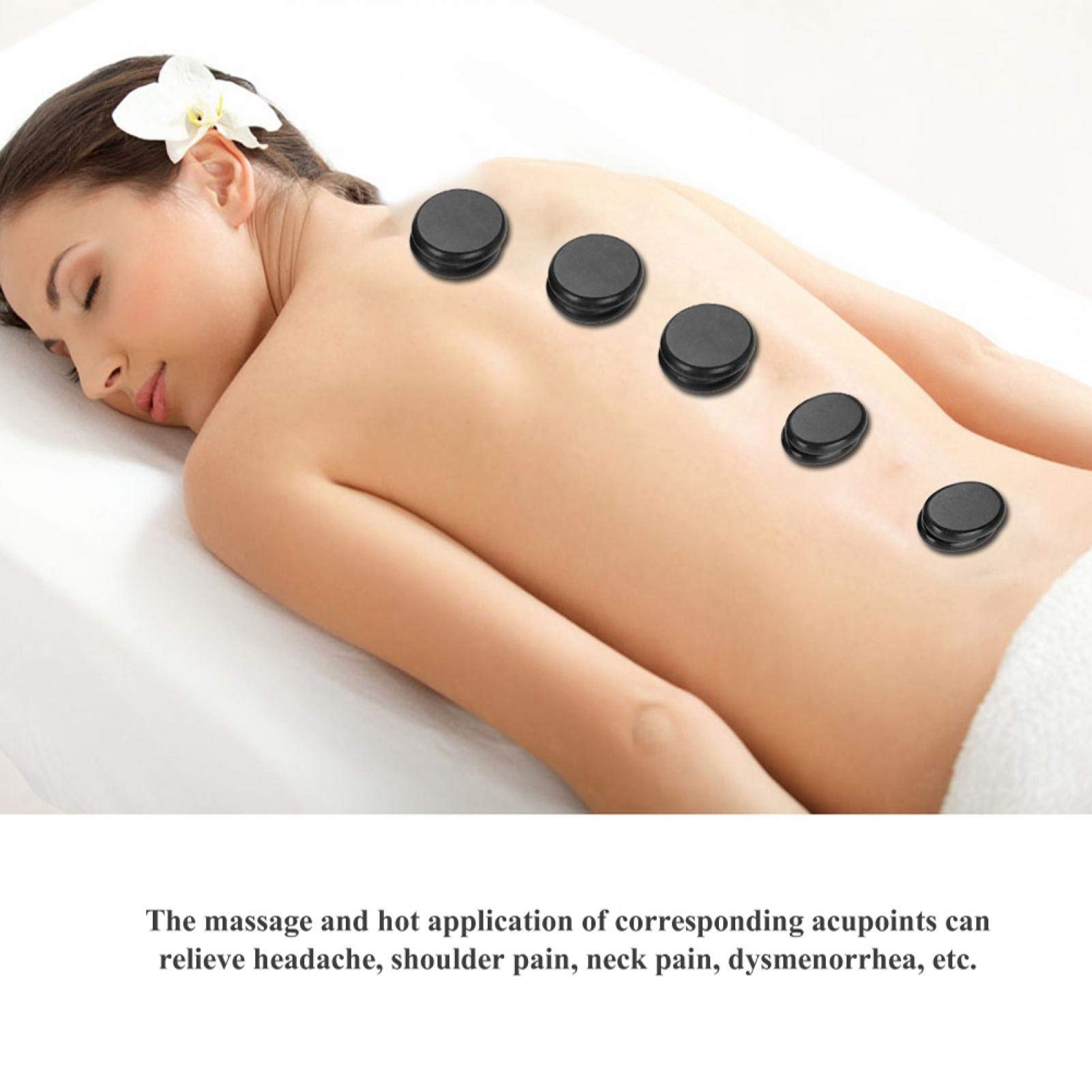 Sonew 16 Stücke Hot Massage Stein Set, Gesicht und Körper Spa Stein Hot Stone Massage Set für Massage Körpertherapie Schmerzlinderung Muskelentspannung