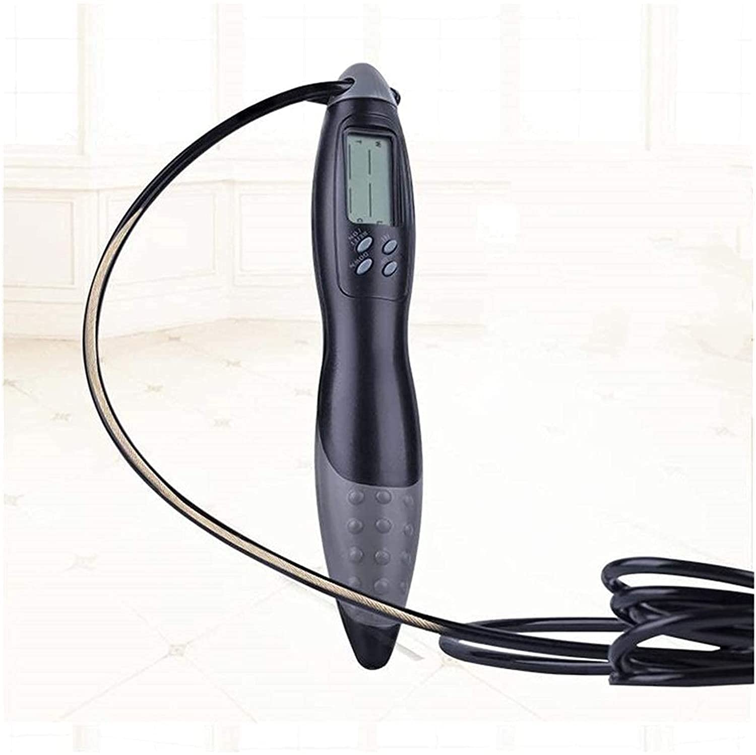 Cuerda de salto, cuerda de salto digital con contador for entrenamiento de ejercicios de fitness, velocidad sin cable ajustable Saltar entrenamiento de cuerda for adultos, mujeres, hombres, n