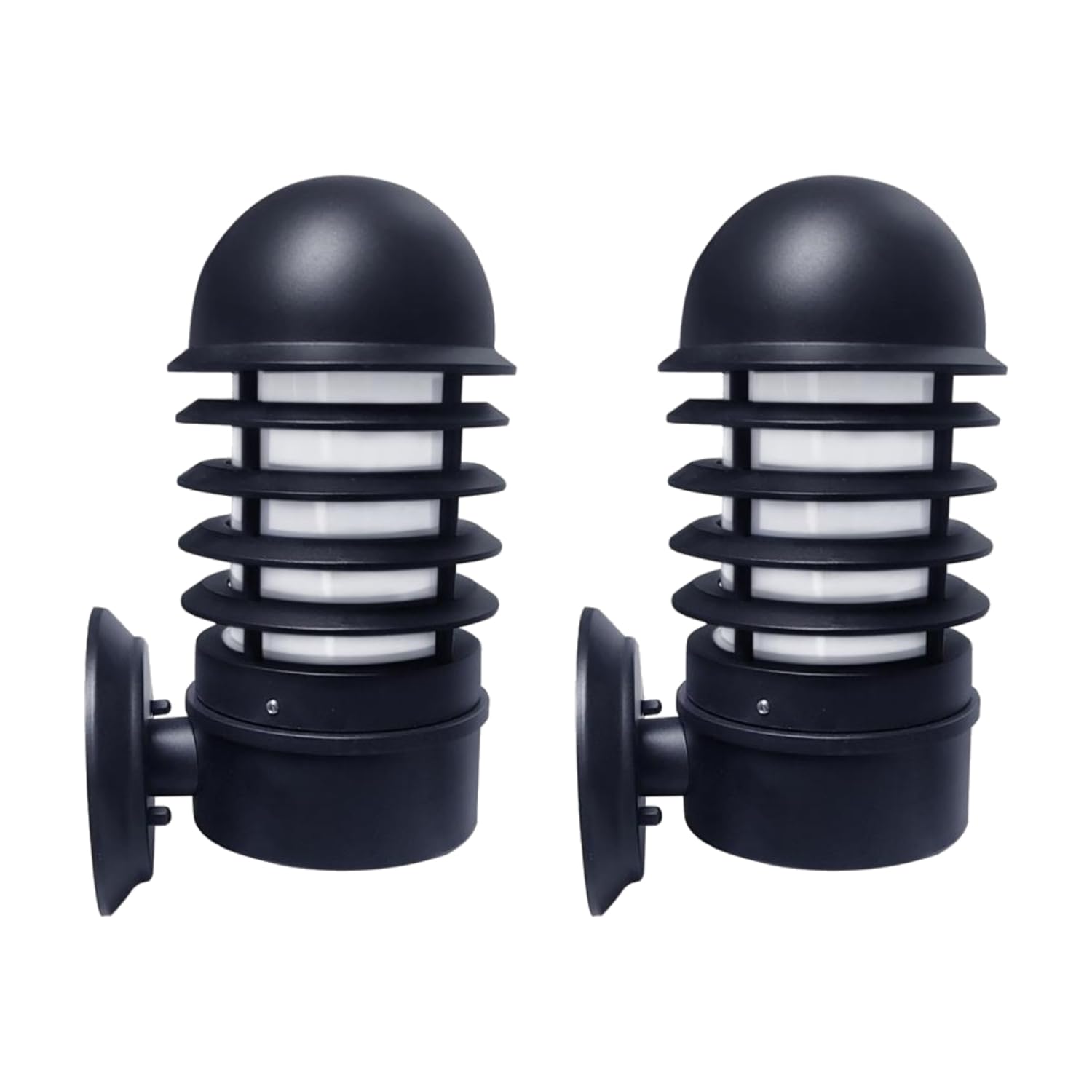 B&Q -  Set Of 2 MasonBlack Louvred Outdoor Wall Lights
