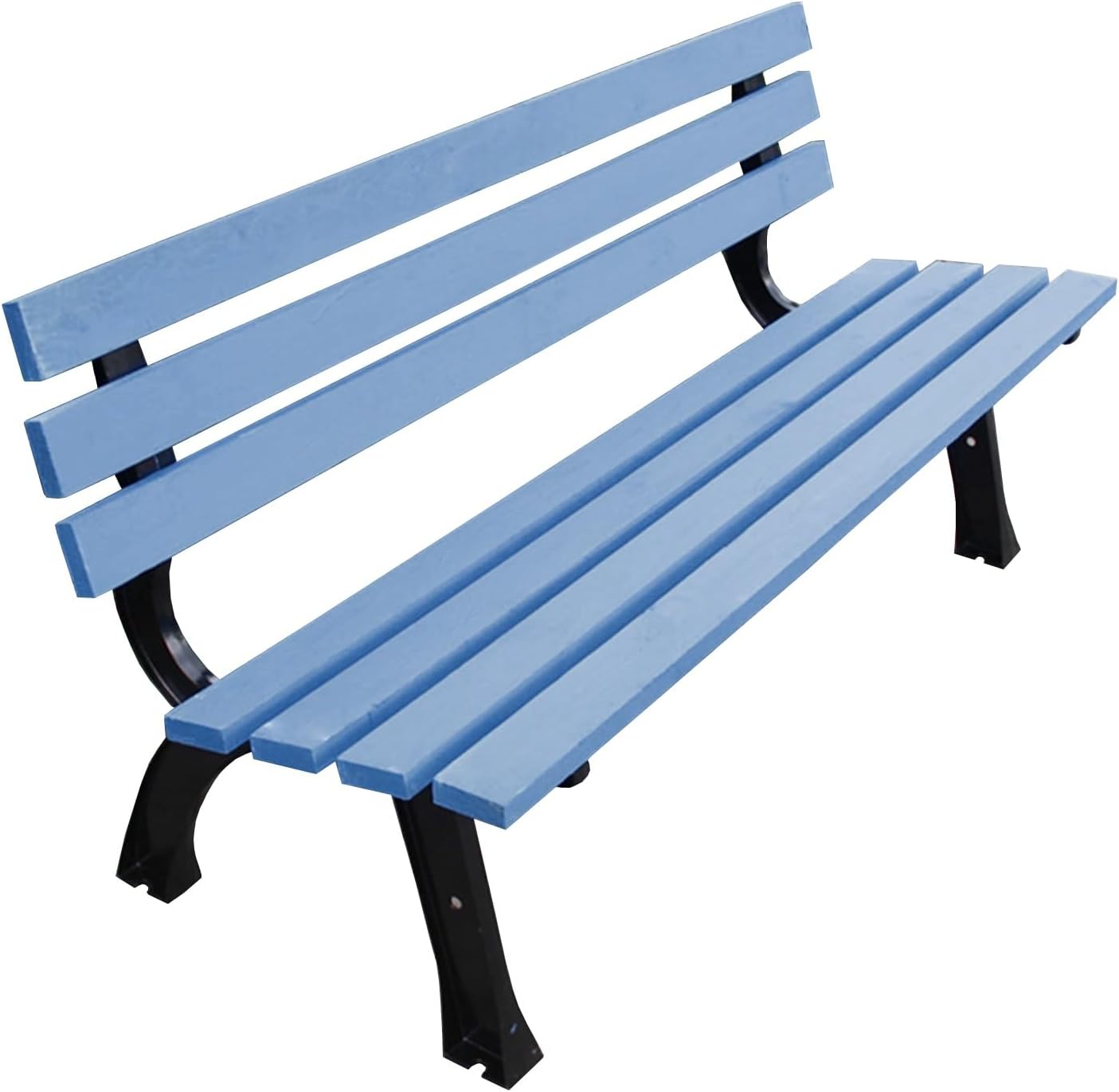 Solid Wood Park Chair Outdoor Three-Person Rest Long Seat Back Bench Outdoor Long Bench Cast Aluminum Solid Wood Waiting Chair Row Chair(Ebony Brown,150 * 40cm)