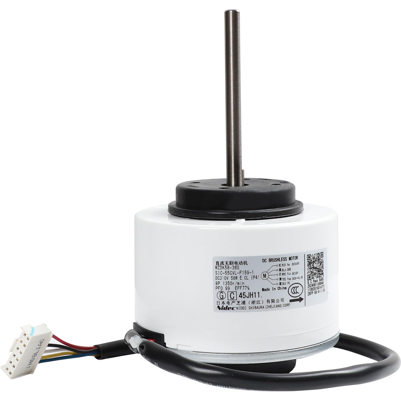 WZDK58-38G Klimaanlage Bürstenloser Gleichstrommotor SIC-55CVL-F159-1 310V 58W 8P 1350r/min CCW 5 Drähte Inverter Klimaanlage Motor für Klimaanlage