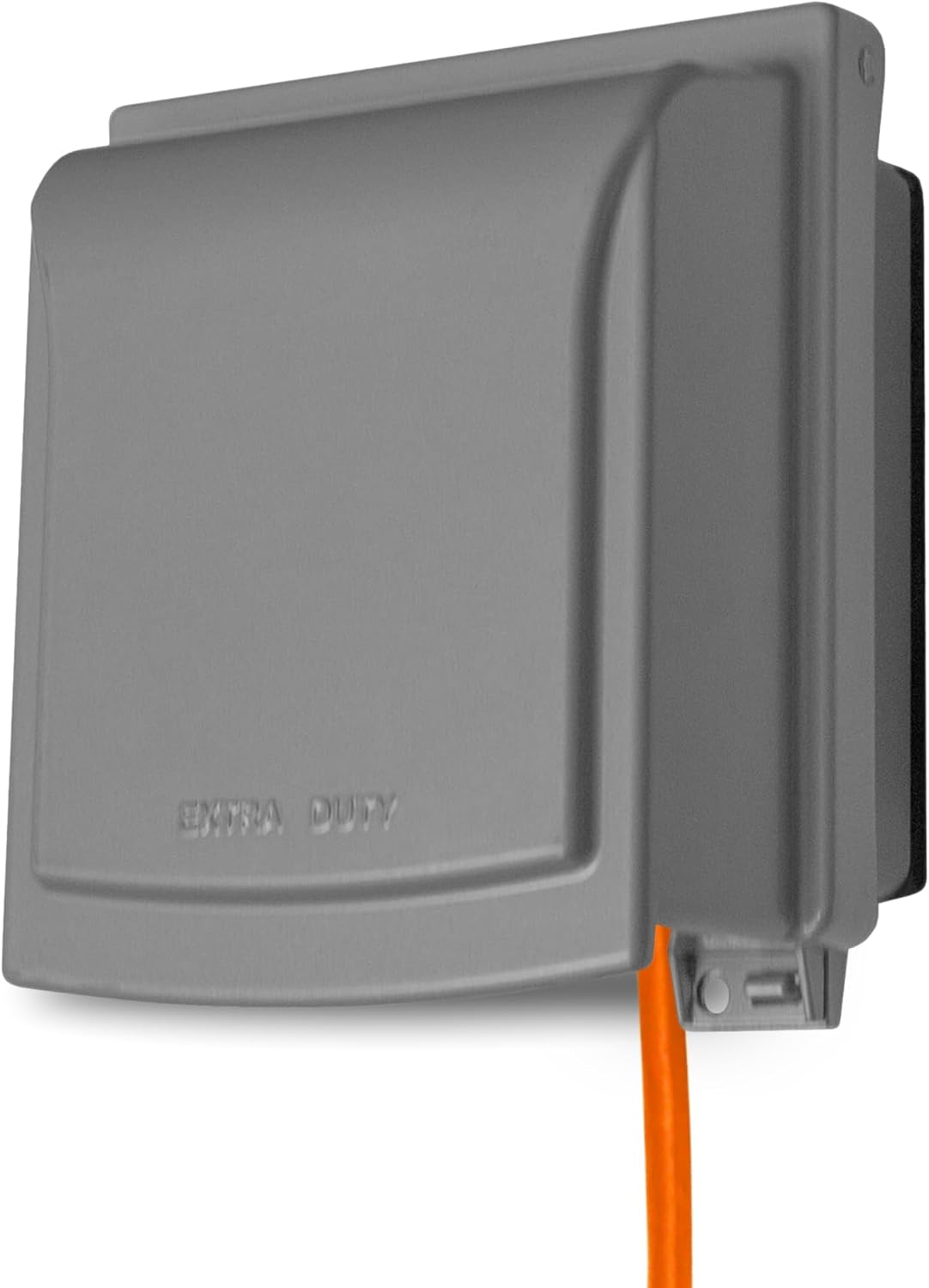 SIGMA ENGINEERED SOLUTIONS 14433M Metal Weatherproof Outdoor Electrical Outlet Cover, Extra Duty Rated Plug and Receptacle Protector for GFCI, Duplex, Switch, and Round Devices, IN-USE, Gray, 2 Gang