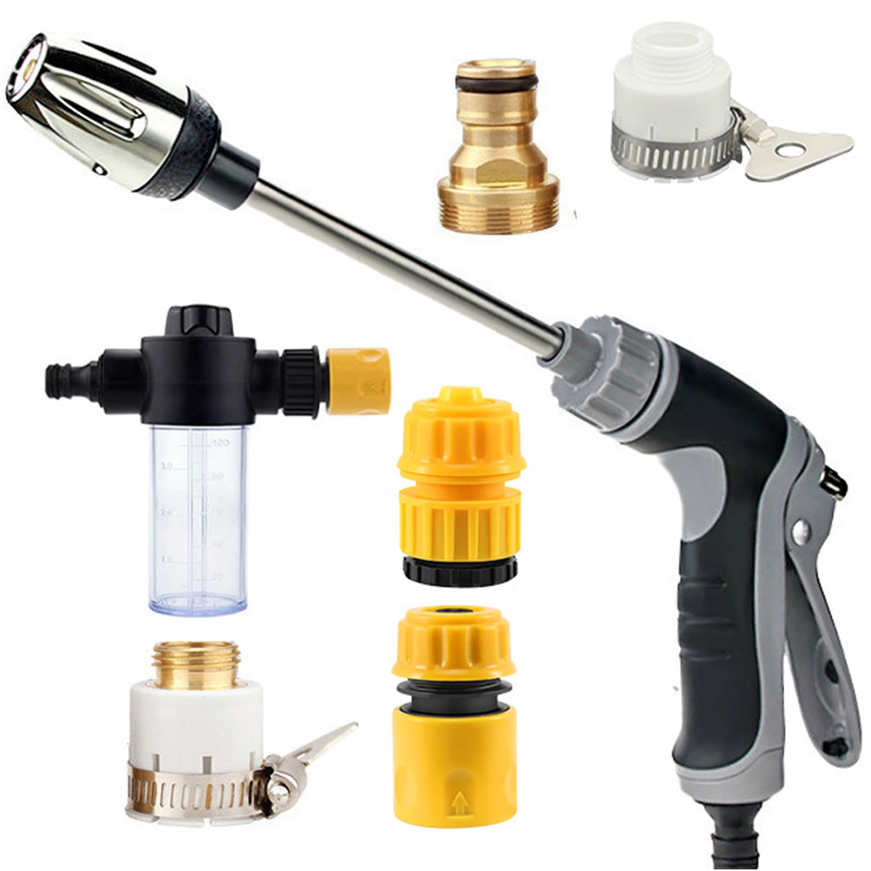 Pistolet de nettoyeur haute pression avec buse rotative 360 et rallonge