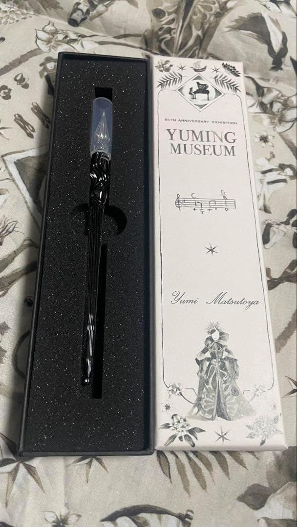 YUMING MUSEUM ガラスペン 黒 透明 YUMING MUSEUM ガラスペン 黒 透明
