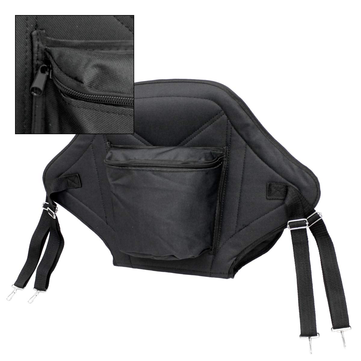 ECD Germany Sedile Kayak con Schienale Seggiolino Universale per Canoe Stand Up Tavole da Surf Sella SUP da Montare Posteriormente con Borsa Seduta Regolabile Accessori per Paddle Board