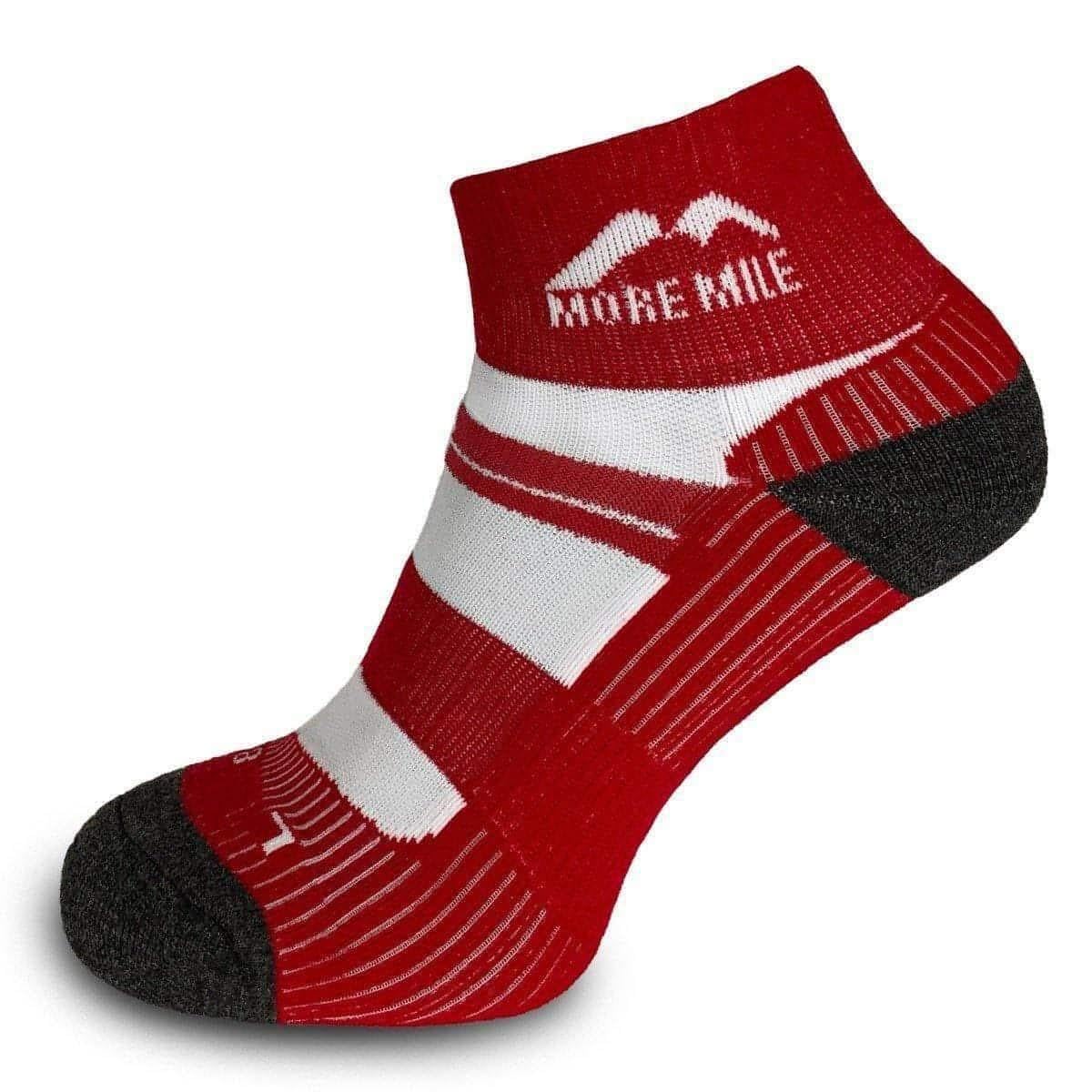 More Mile Endurance Running Socks - Red - 8.5-10.5