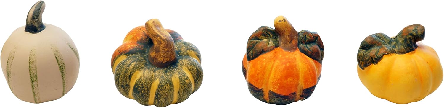 khevga Autumn Decorative Pumpkins from Terracotta, Set of 12, Nan, 4 - 8 cm - Image 5