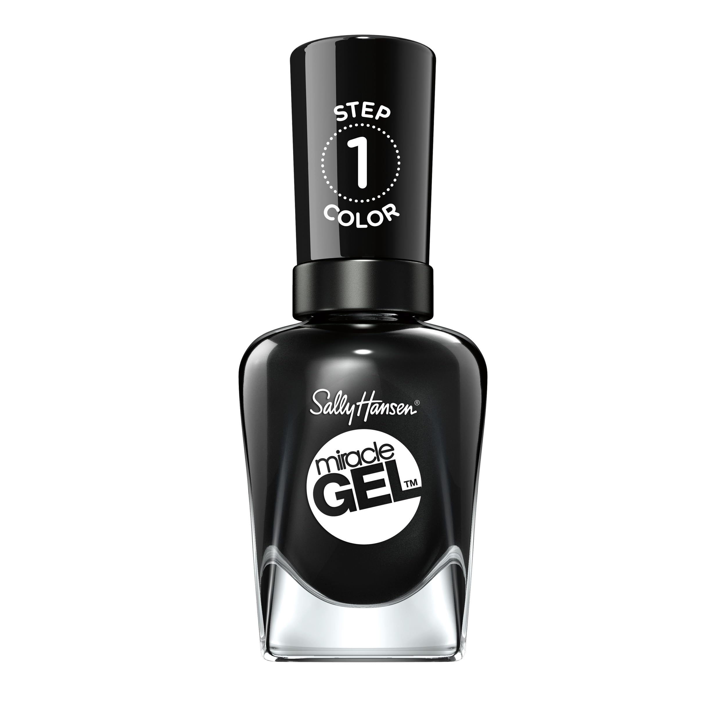 Sally Hansen Miracle Gel żelowy lakier do paznokci, długotrwały, trwałość do 14 dni, nr 460 - Blacky