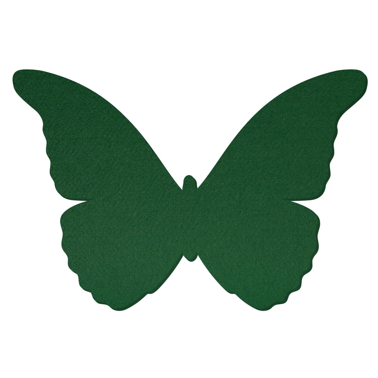 Mariposa de fieltro verde oscuro – Decoración para manualidades 3-60 cm, paquete con:25 unidades, ancho: 43 cm