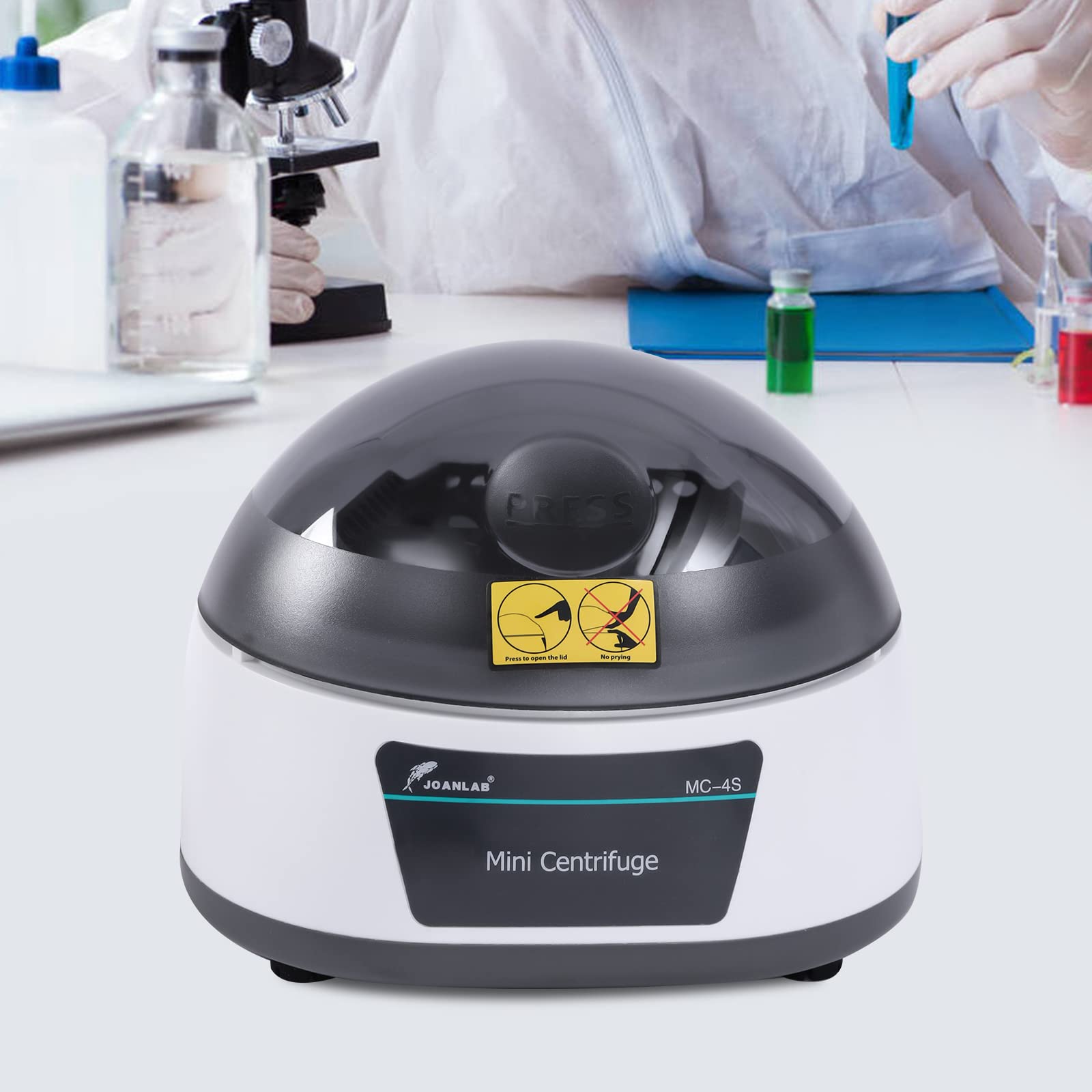 Mini centrifuga da laboratorio Centrifuga per solidi Centrifuga da tavolo Centrifuga da laboratorio per provette da 0,2/0,5/1/1,5/2 ml, per siero, plasma, grasso, 4000 giri/min, 1080 x G, 26 x 22222