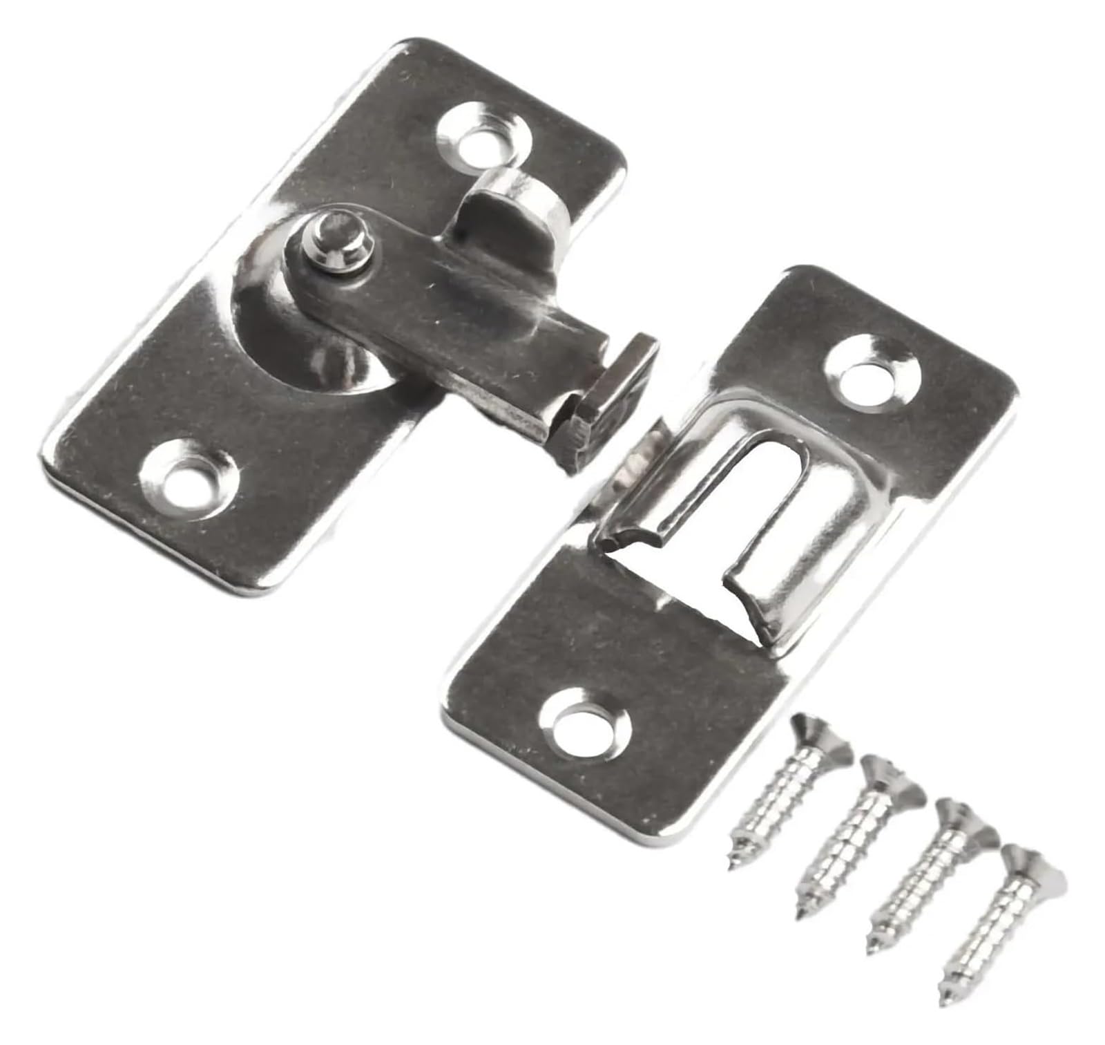Stainless Steel Barn Latch Door Bolt for Casement Cabinet Sliding Home Security Multicolor(Silver)