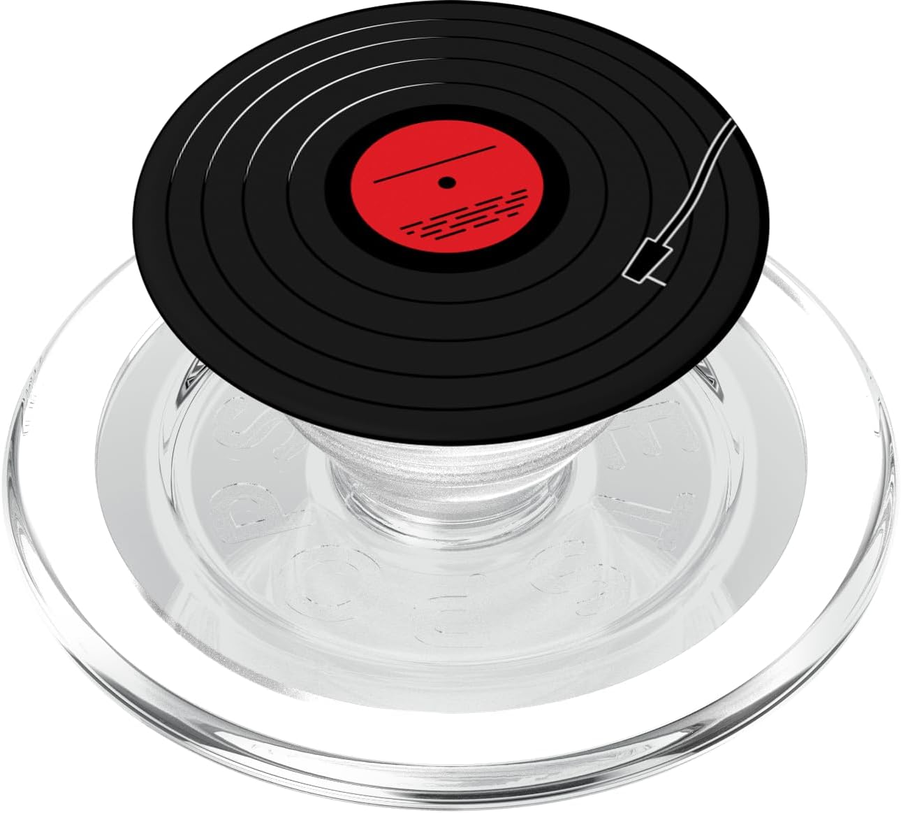 Retro Vinyl Album Record Player LP Art Red Design PopSockets PopGrip for MagSafe