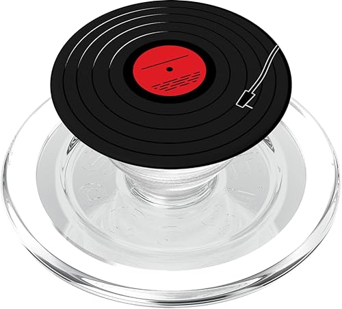 Álbum de vinilo retro LP Art diseño rojo PopSockets MagSafe PopGrip para iPhone
