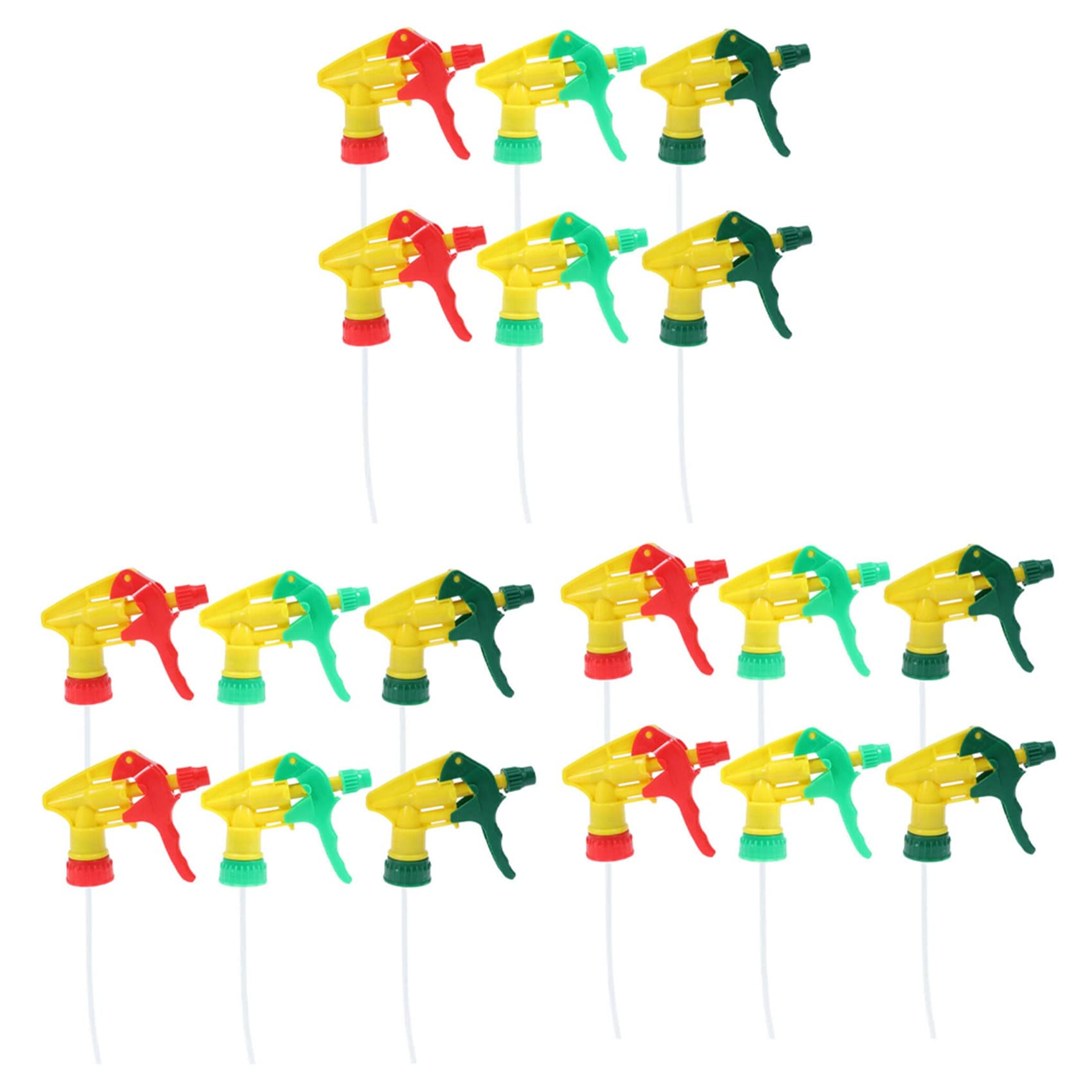 Jnchdghwa Random Colors 18 Pcs Heavy Duty Chemical Trigger Sprayer Bottle Nozzle Head