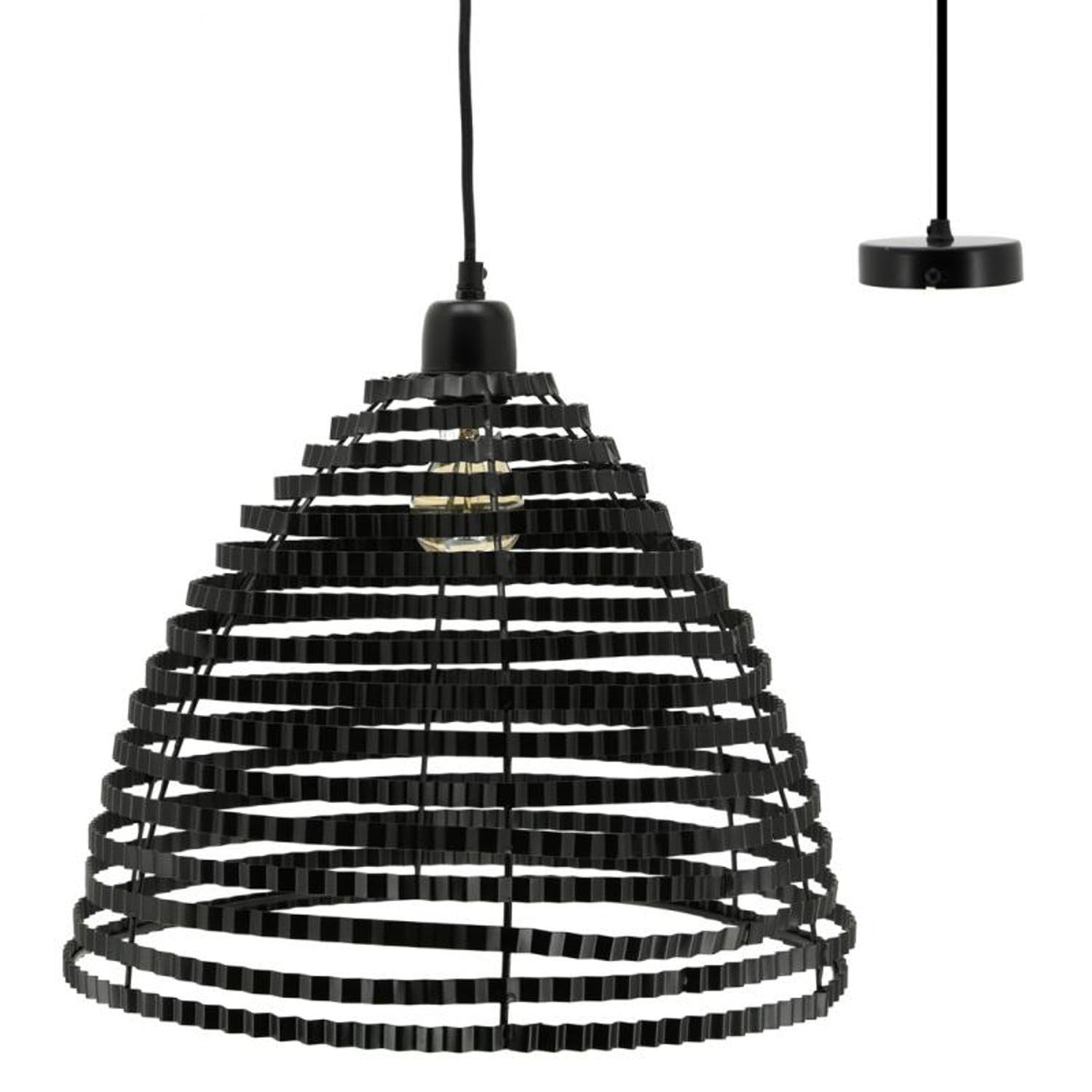AUBRY GASPARD - Suspension en Métal Accordéon - Ø 41 cm, Hauteur 32 cm - Longueur de Câble 150 cm - Ampoule E27 Fournie - Compatible Classes Énergétiques A++ à E - Pour Intérieur Design et Fonctionnel