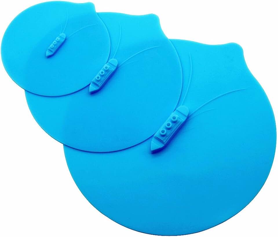 Silicone Bowl Lid, Set of 3 Reusable Steam Suction Seal Cover for Bowl, Pot, Cup - Safe in Dishwasher Microwave - Keep Food Fresh