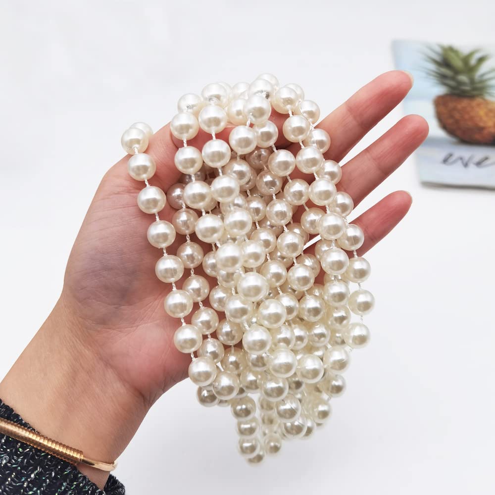 INSPIRELLE 10MM Elfenbein Faux Perle Perlen 6M Girlande Perle Rolle Strand für Hochzeit Partei Dekoration