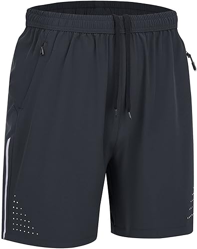 WENRONSTA Pantalones cortos deportivos de entrenamiento para hombre, de secado rápido, ligeros, de tenis activos, de 7 pulgadas, pantalones cortos